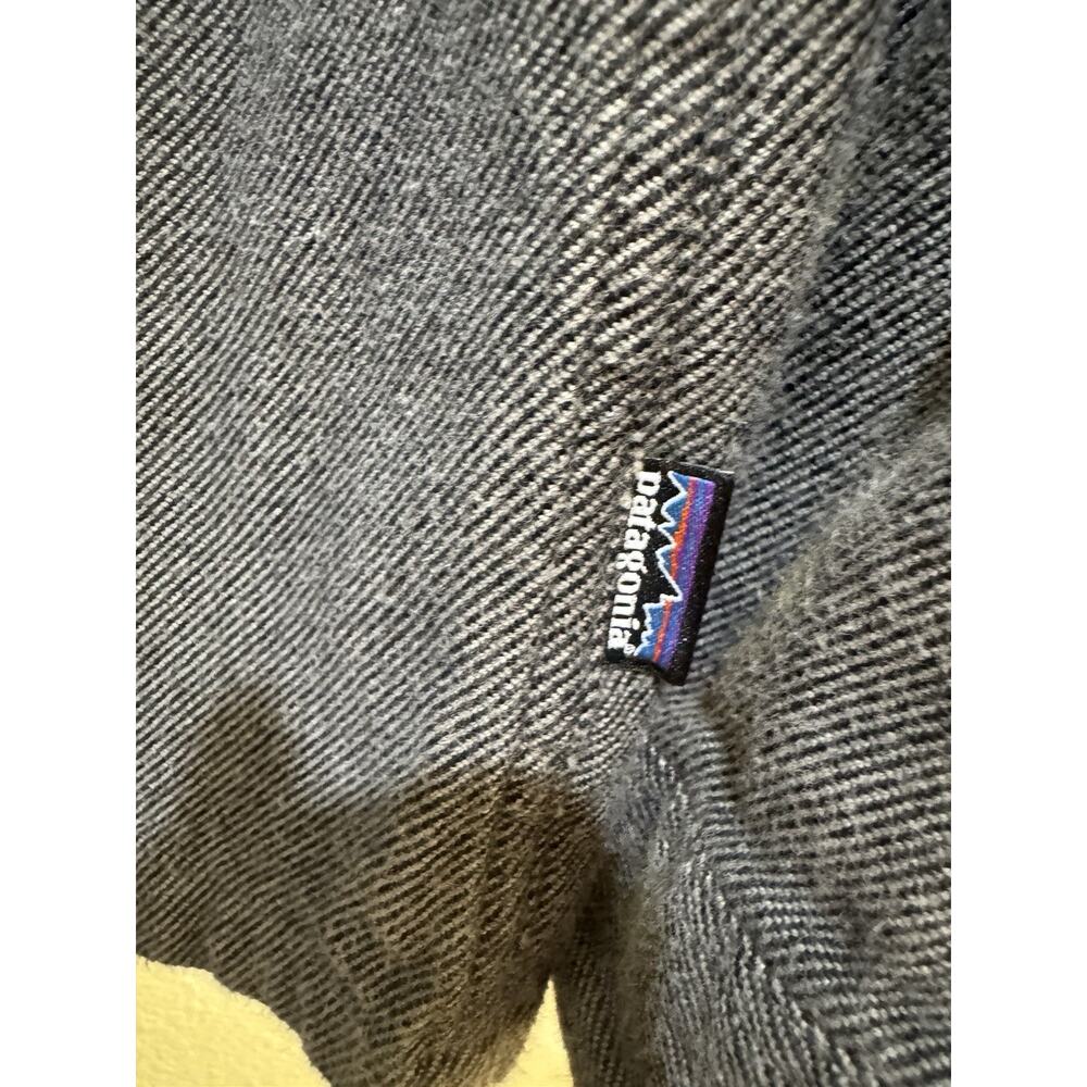Patagonia Button Up Shirt Mens L Grey Organic Cotton Long Sleeve - Picture 7 of 8